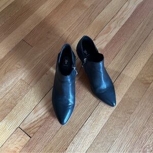 Frye black leather booties